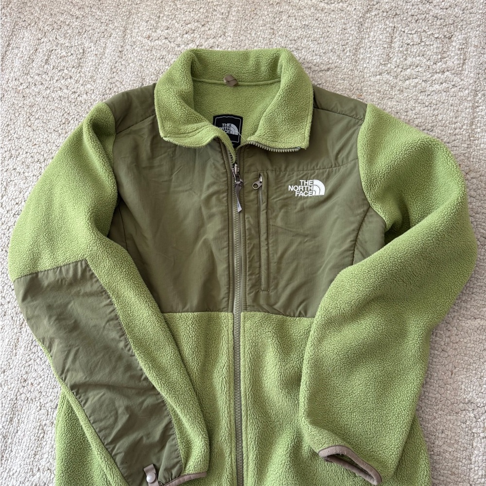The North Face Olive Green Sherpa-Panel Fleece Jacket